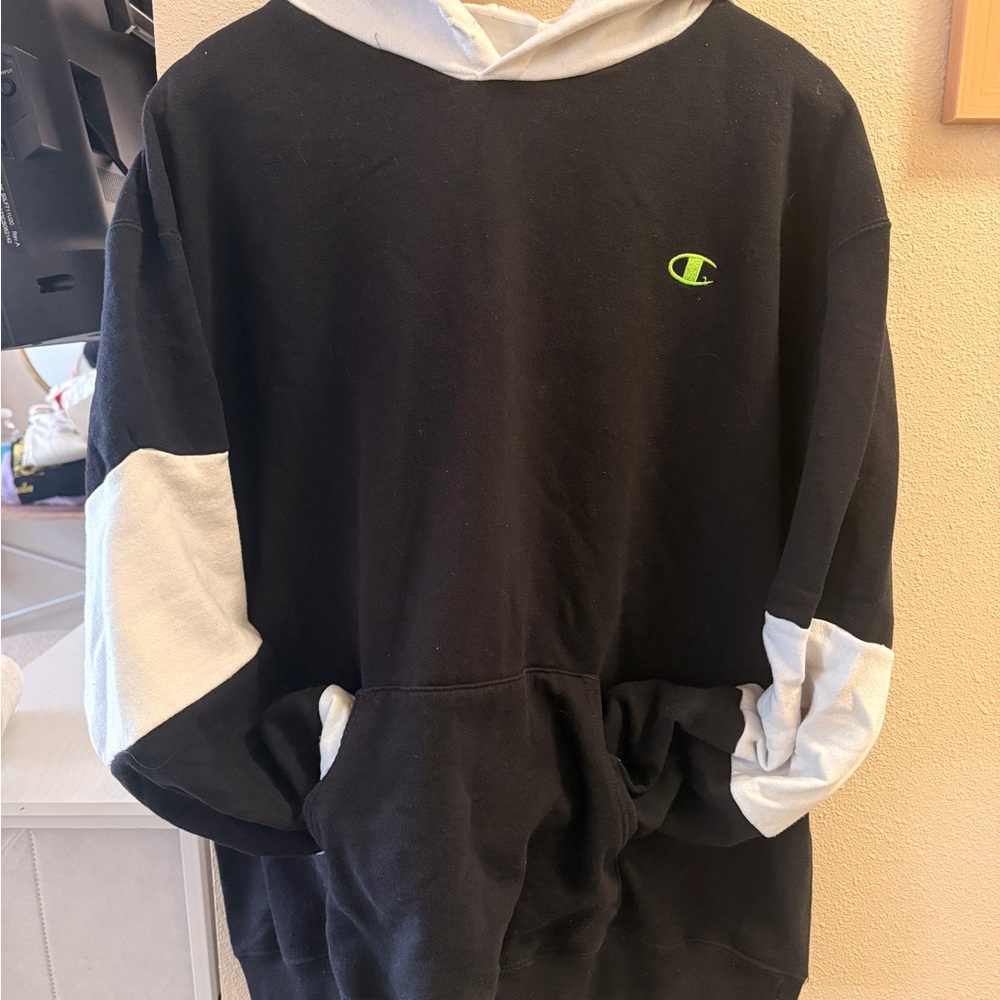 Champion Black and White Athletic Hoodie